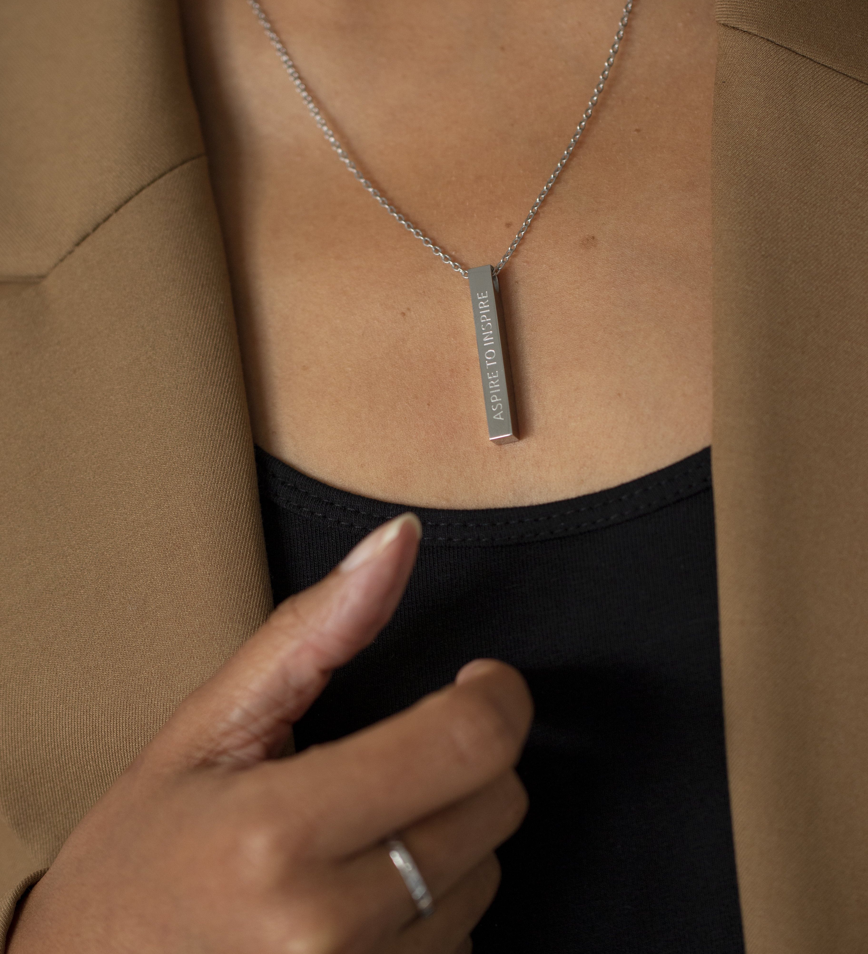 Aspire to Inspire Necklace Silver | Inspirational Jewellery