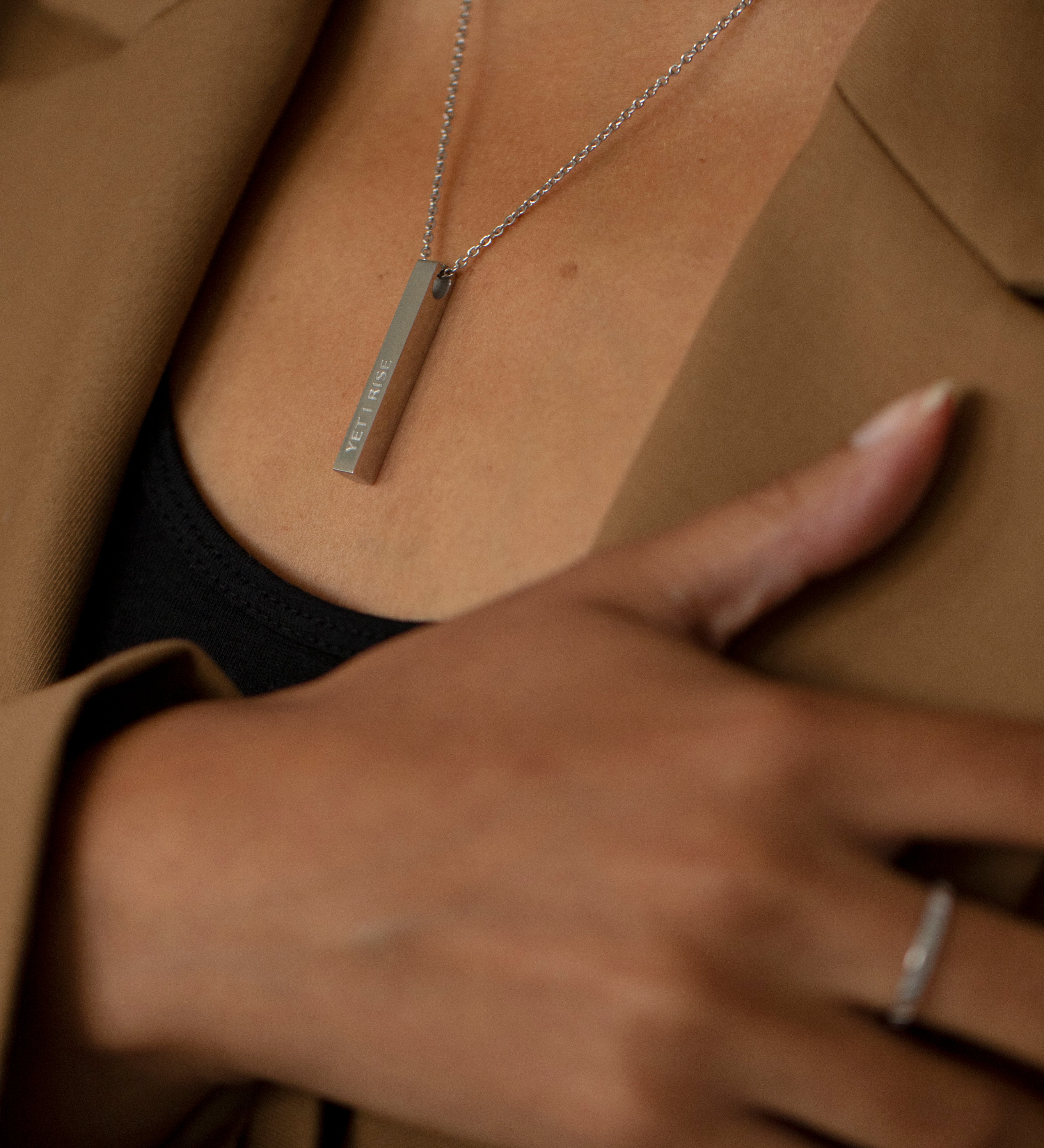 Yet I Rise Necklace Silver