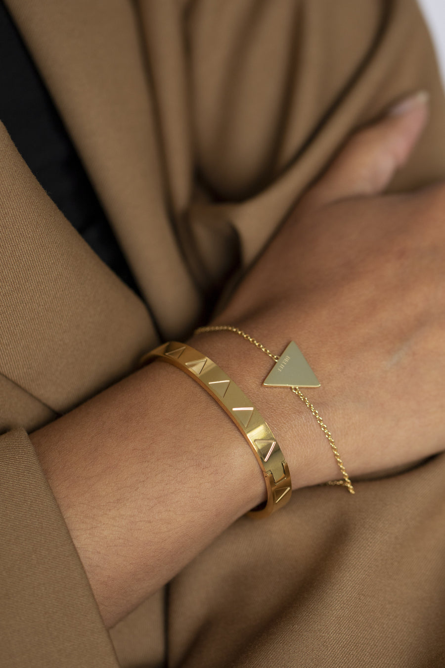 You Got This Triangle Bangle Gold | Inspirational Jewellery