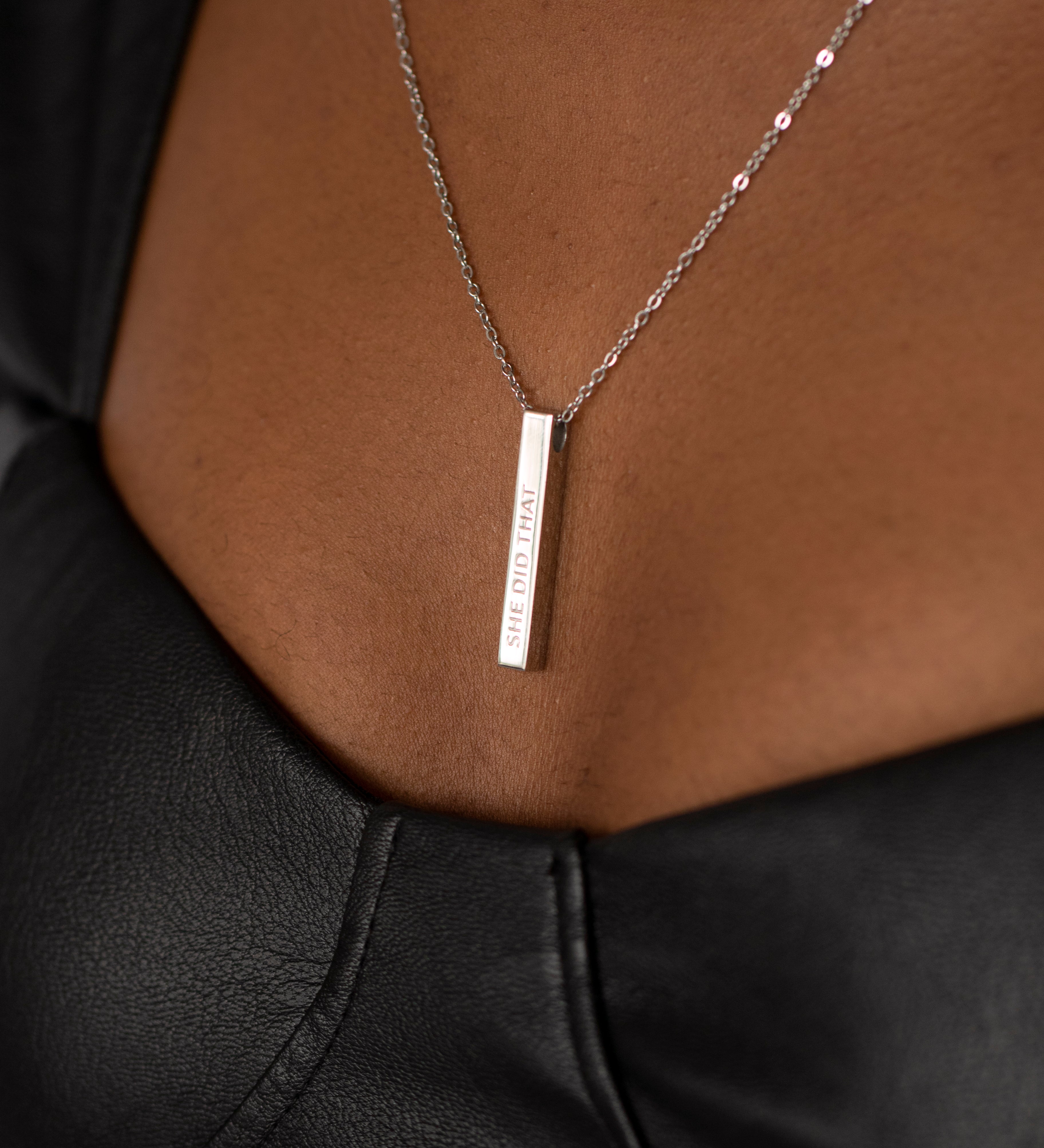 She Did That Necklace Silver