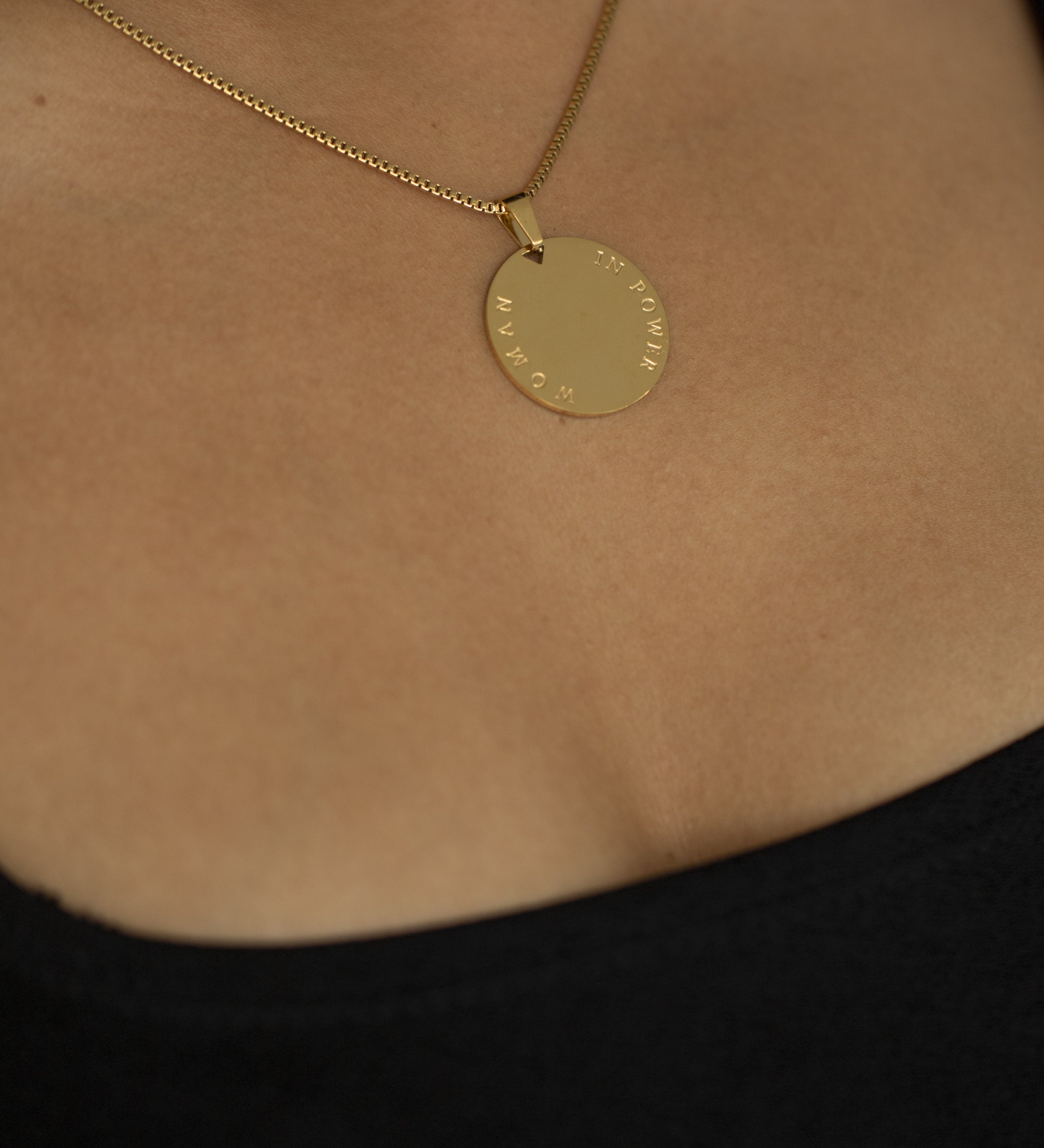 Woman In Power Necklace Gold | Inspirational Jewellery