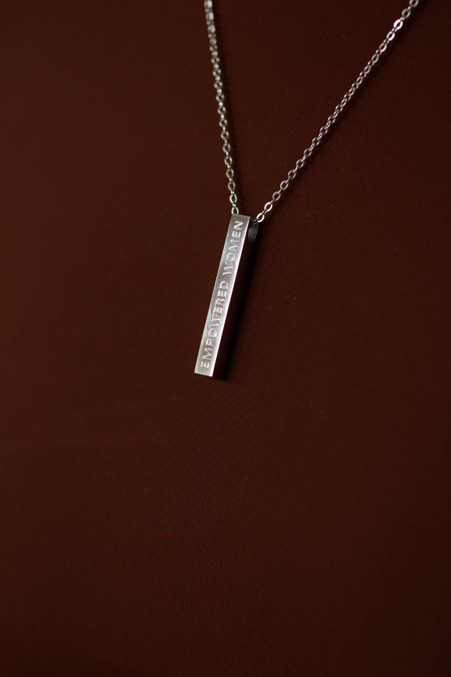 Empowered Woman Necklace Silver