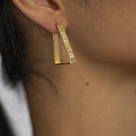 Female Energy Chunky Hoops Gold | Inspirational Jewellery