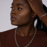 Believe In Yourself Chunky Chain Necklace Silver