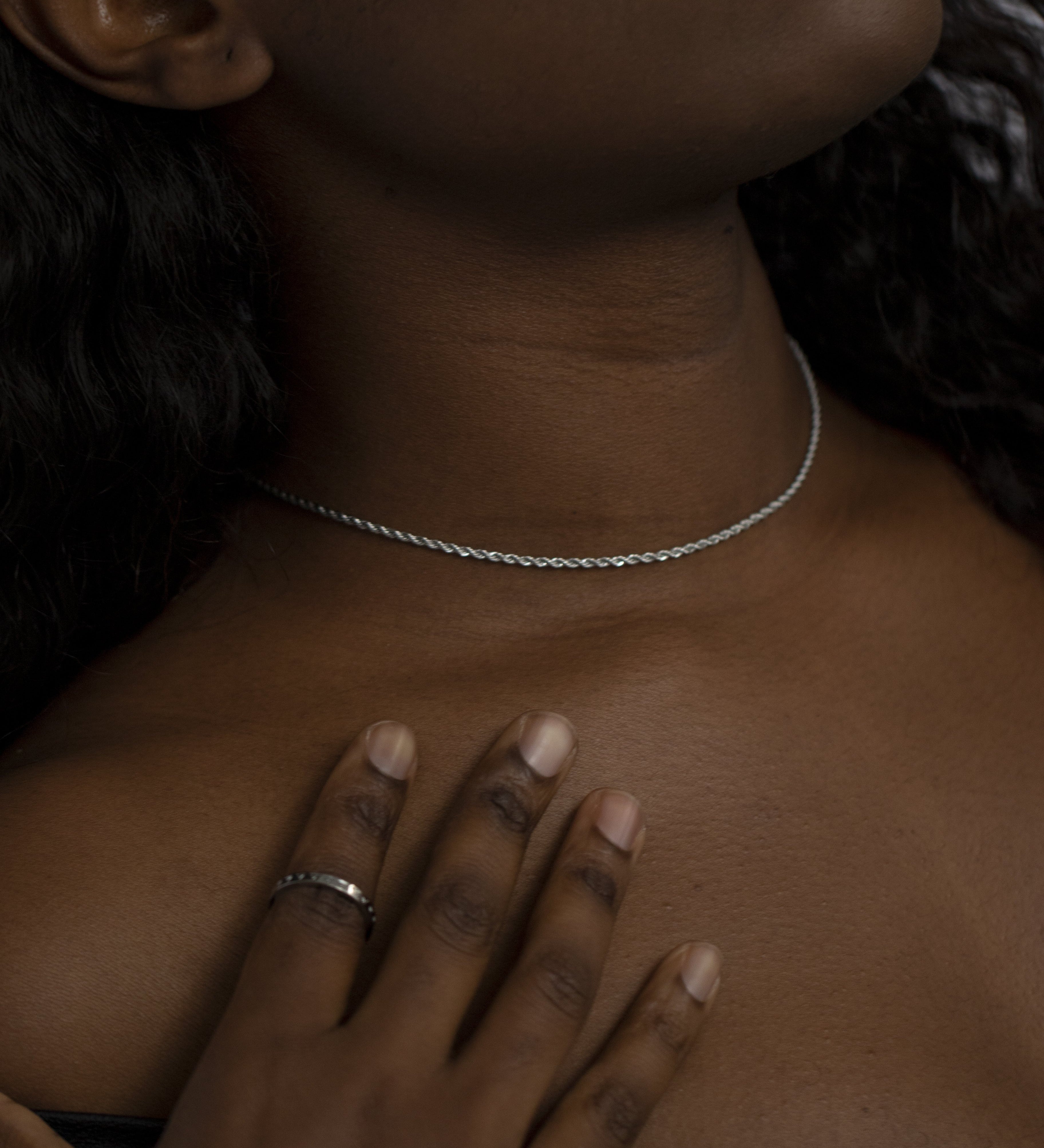 Stack Together Rope Chain Necklace Silver | Inspirational Jewellery