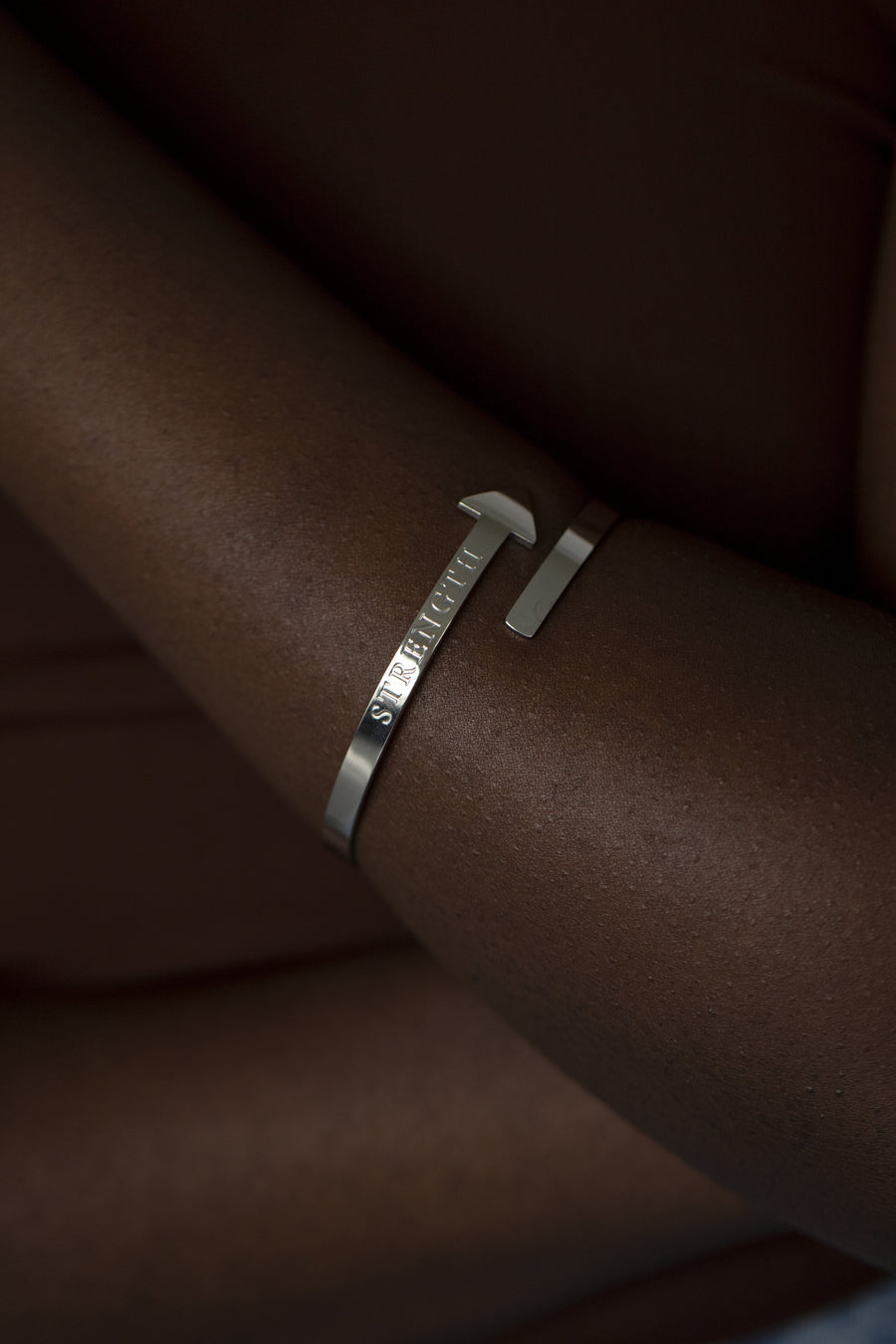 Strength Arrow Bangle Silver | Inspirational Jewellery