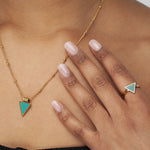 Wisdom Triangle Bobble Chain Necklace Gold, [motivational and inspirational Jewellery], [beautiful Jewellery]