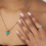 Wisdom Triangle Bobble Chain Necklace Gold, [motivational and inspirational Jewellery], [beautiful Jewellery]