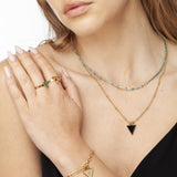 Power Triangle Bobble Chain Necklace Gold, [motivational and inspirational Jewellery], [beautiful Jewellery]