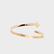 Faith Arrow Bangle Gold | Inspirational Jewellery
