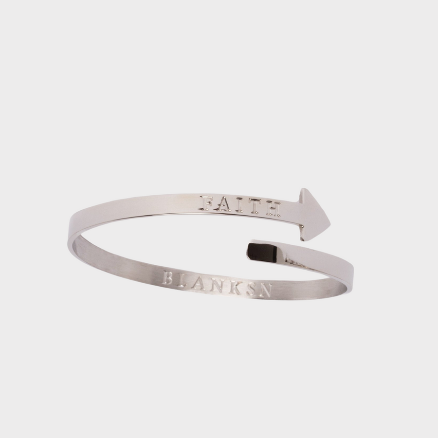 Faith Arrow Bangle Silver | Inspirational Jewellery