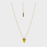 Happiness Triangle Bobble Chain Necklace Gold, [motivational and inspirational Jewellery], [beautiful Jewellery]