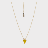 Happiness Triangle Bobble Chain Necklace Gold, [motivational and inspirational Jewellery], [beautiful Jewellery]