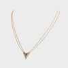 Belief Triangle Double Chain Necklace Gold | Inspirational Jewellery