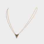 Faith Triangle Double Chain Necklace Gold | Inspirational Jewellery