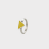 Happiness Yellow Triangle Ring Silver, [motivational and inspirational Jewellery], [beautiful Jewellery]