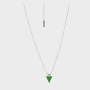 Healing Triangle Bobble Chain Necklace Silver, [motivational and inspirational Jewellery], [beautiful Jewellery]