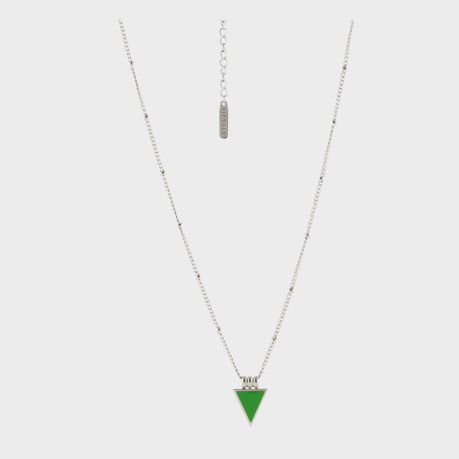Healing Triangle Bobble Chain Necklace Silver, [motivational and inspirational Jewellery], [beautiful Jewellery]