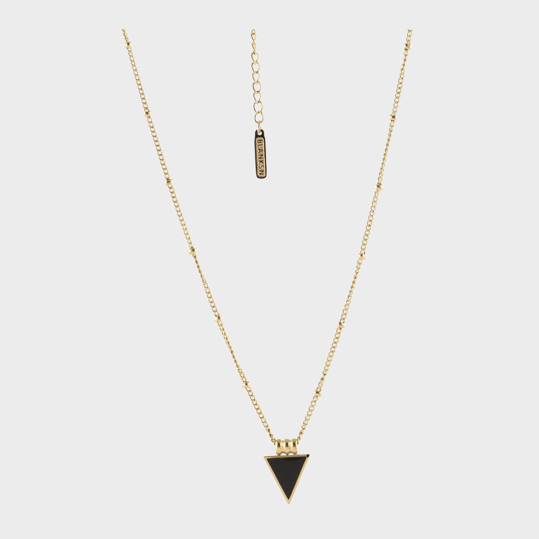 Power Triangle Bobble Chain Necklace Gold, [motivational and inspirational Jewellery], [beautiful Jewellery]