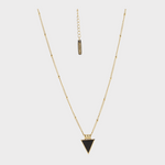 Power Triangle Bobble Chain Necklace Gold, [motivational and inspirational Jewellery], [beautiful Jewellery]
