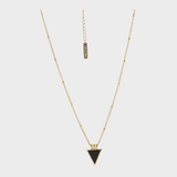 Power Triangle Bobble Chain Necklace Gold, [motivational and inspirational Jewellery], [beautiful Jewellery]