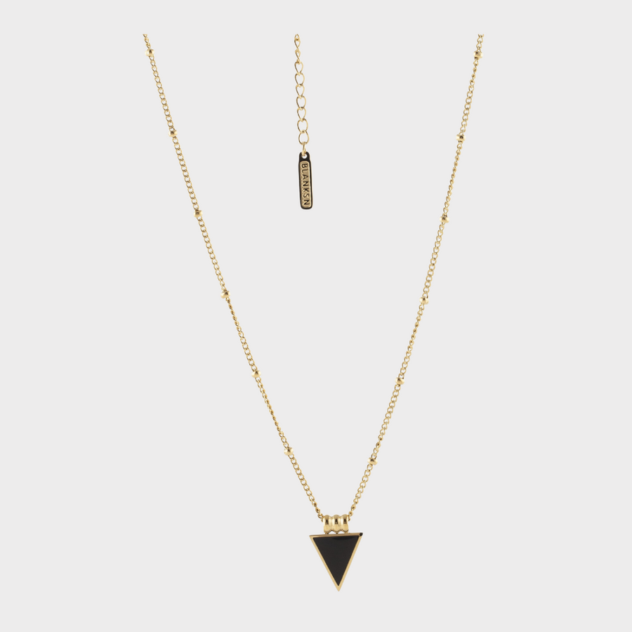 Power Triangle Bobble Chain Necklace Gold, [motivational and inspirational Jewellery], [beautiful Jewellery]