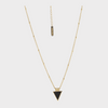 Power Triangle Bobble Chain Necklace Gold, [motivational and inspirational Jewellery], [beautiful Jewellery]