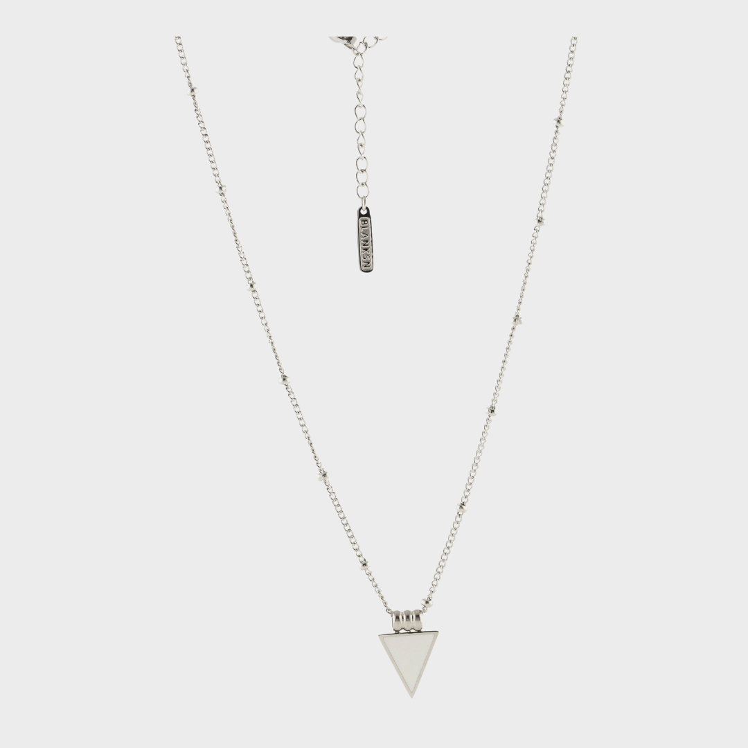 Purity Triangle Bobble Chain Necklace Silver, [motivational and inspirational Jewellery], [beautiful Jewellery]