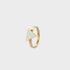 Purity White Triangle Ring Gold, [motivational and inspirational Jewellery], [beautiful Jewellery]