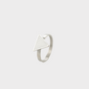 Purity White Triangle Ring Silver, [motivational and inspirational Jewellery], [beautiful Jewellery]