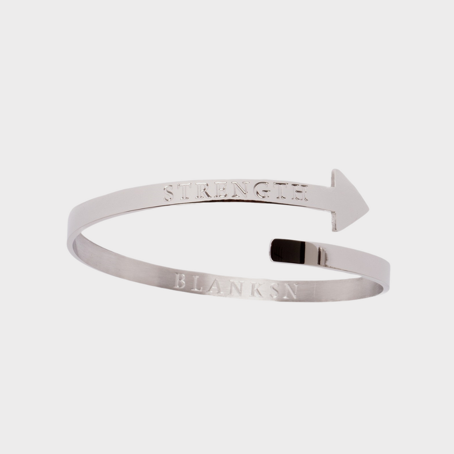 Strength Arrow Bangle Silver | Inspirational Jewellery