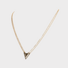 Strength Triangle Double Chain Necklace Gold | Inspirational Jewellery
