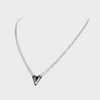 Strength Triangle Double Chain Necklace Silver | Inspirational Jewellery