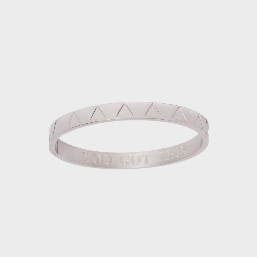 You Got This Triangle Bangle Silver | Inspirational Jewellery