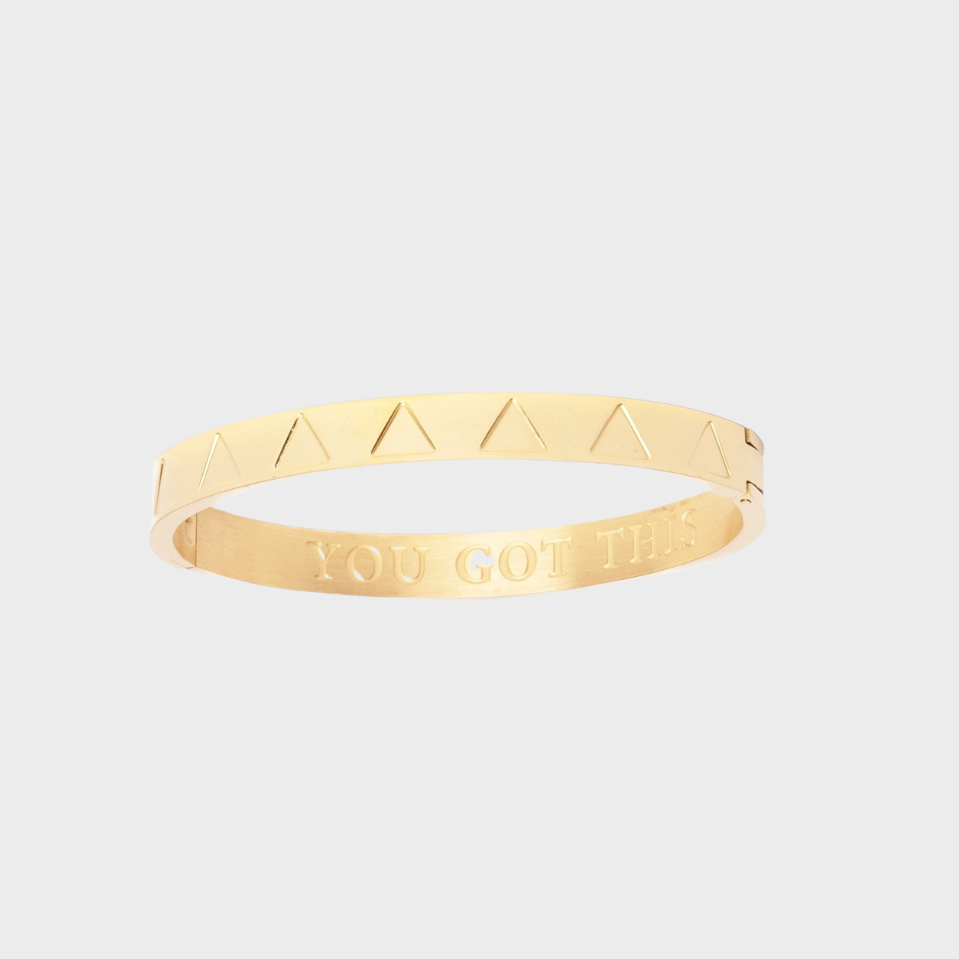 You Got This Triangle Bangle Gold | Inspirational Jewellery