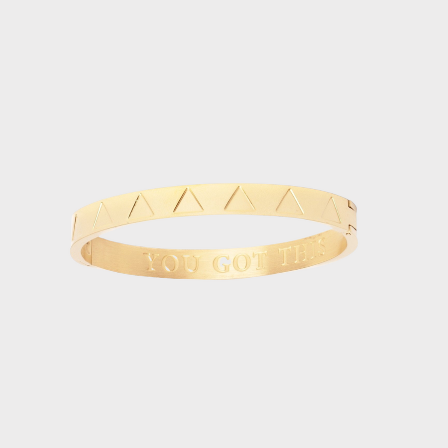 You Got This Triangle Bangle Gold | Inspirational Jewellery