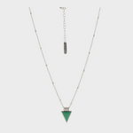 Wisdom Triangle Bobble Chain Necklace Silver, [motivational and inspirational Jewellery], [beautiful Jewellery]