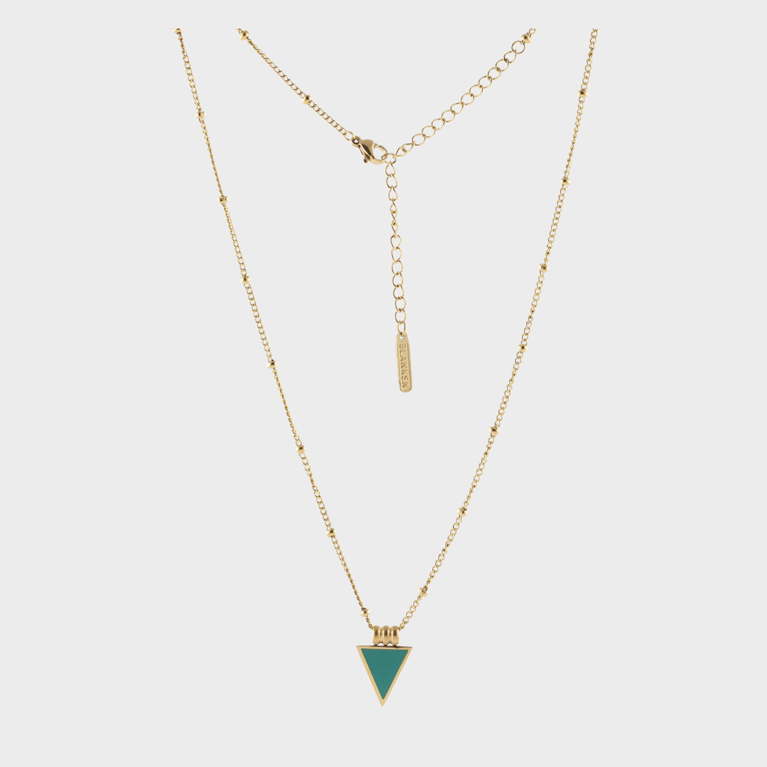 Wisdom Triangle Bobble Chain Necklace Gold, [motivational and inspirational Jewellery], [beautiful Jewellery]