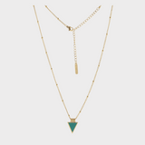 Wisdom Triangle Bobble Chain Necklace Gold, [motivational and inspirational Jewellery], [beautiful Jewellery]