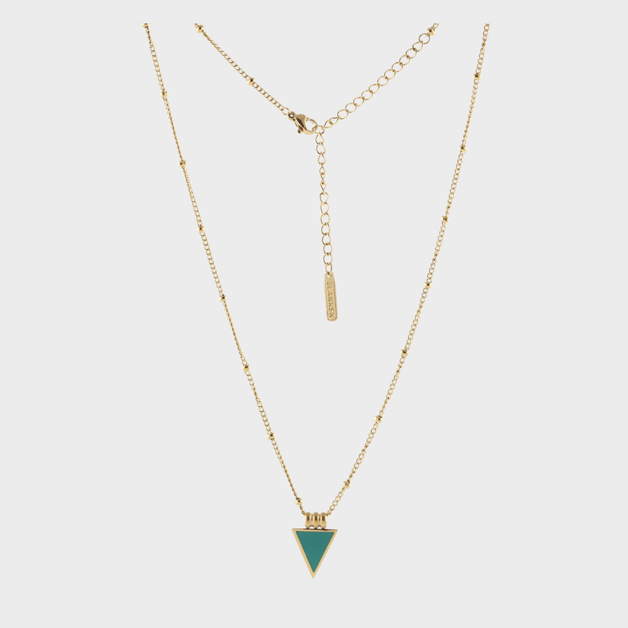 Wisdom Triangle Bobble Chain Necklace Gold, [motivational and inspirational Jewellery], [beautiful Jewellery]