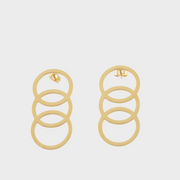 Unity Circle Drop Earrings Gold, [motivational and inspirational Jewellery], [beautiful Jewellery]