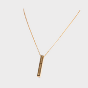 Gold empowered woman necklace