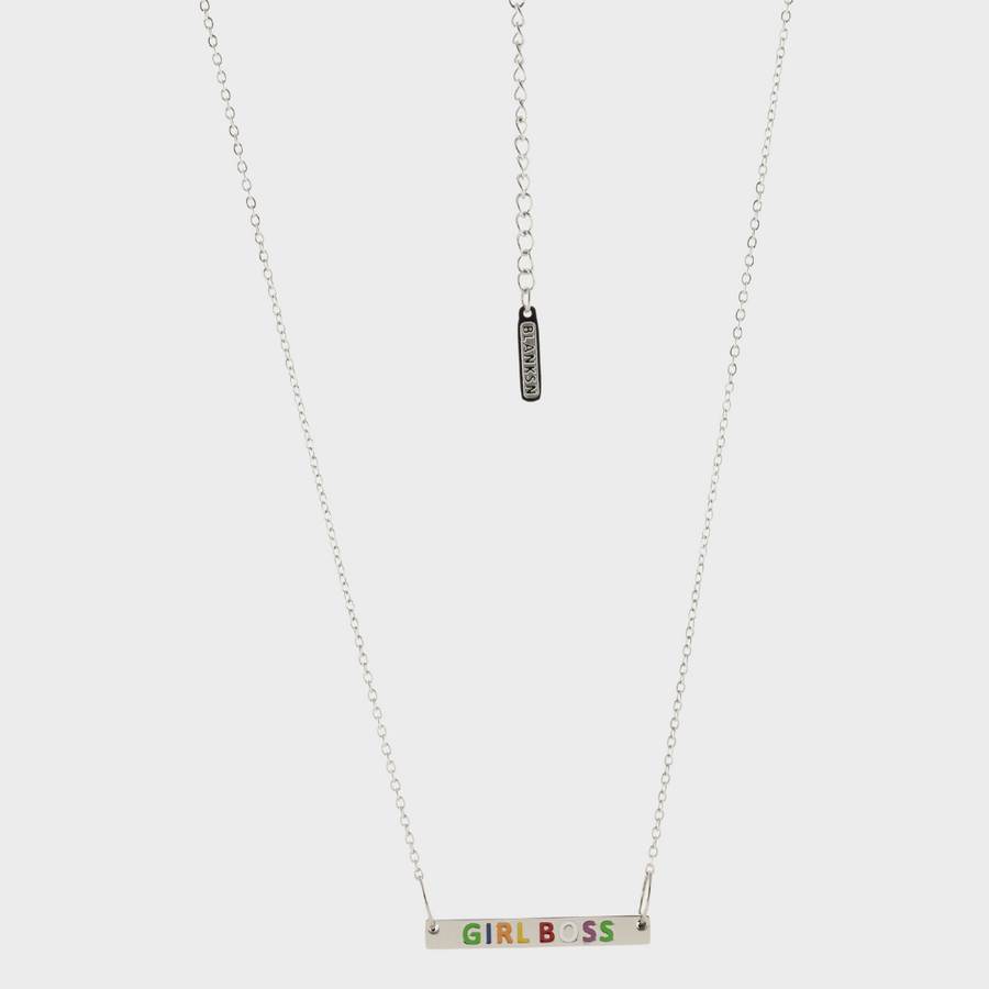 Girl Boss Necklace Silver, [motivational and inspirational Jewellery], [beautiful Jewellery]