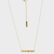 Strength Necklace Gold, [motivational and inspirational Jewellery], [beautiful Jewellery]