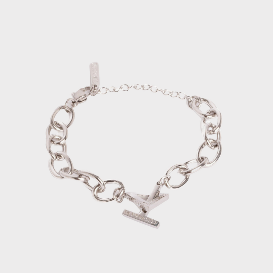  Believe In Yourself Chunky Chain Bracelet Silver | Inspirational Jewellery