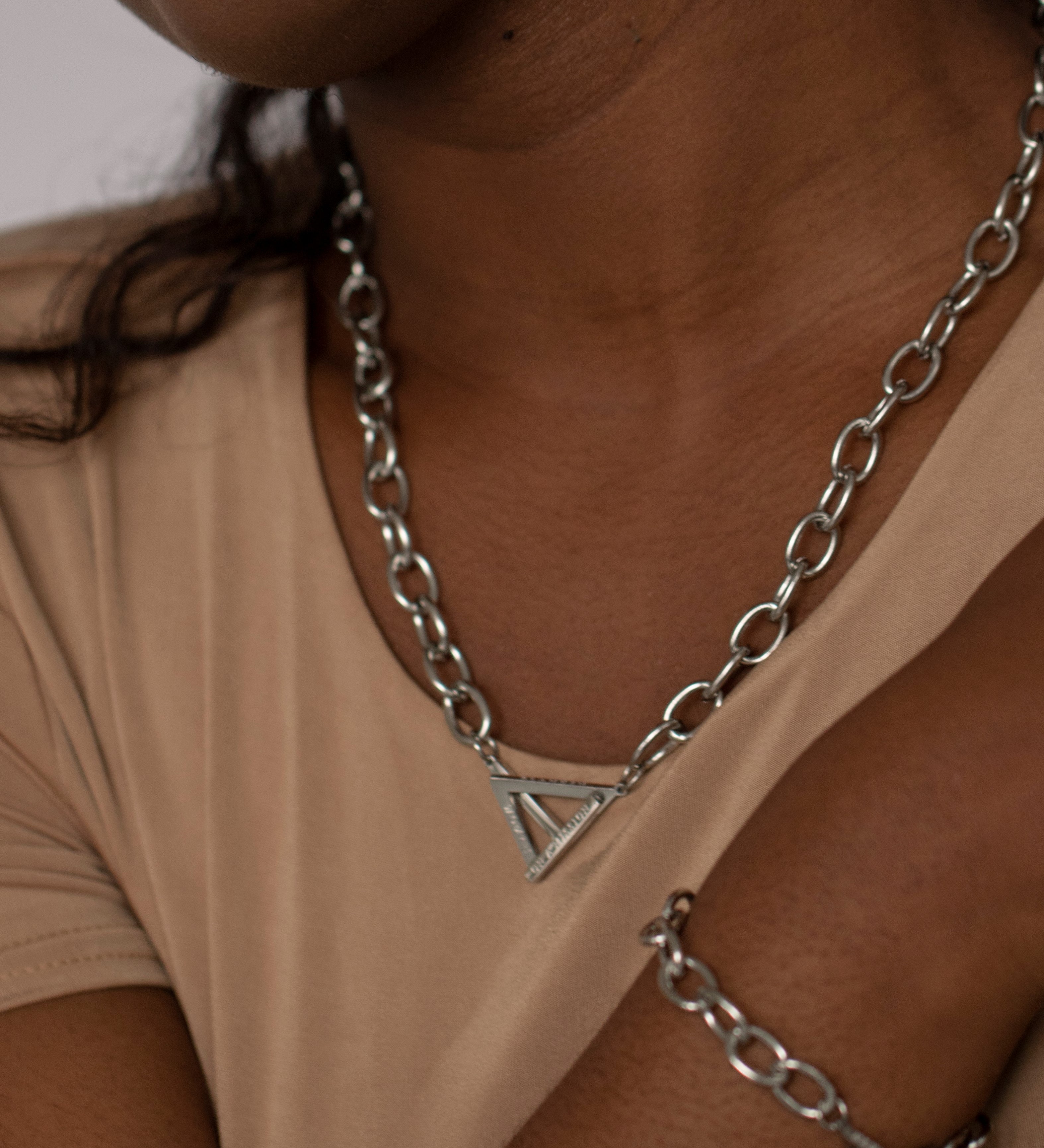 Woman on a Mission Chunky Chain Necklace Silver