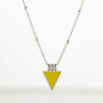 Happiness Triangle Bobble Chain Necklace Silver, [motivational and inspirational Jewellery], [beautiful Jewellery]