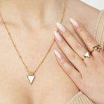 Purity Triangle Bobble Chain Necklace Gold, [motivational and inspirational Jewellery], [beautiful Jewellery]
