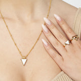 Purity Triangle Bobble Chain Necklace Gold, [motivational and inspirational Jewellery], [beautiful Jewellery]