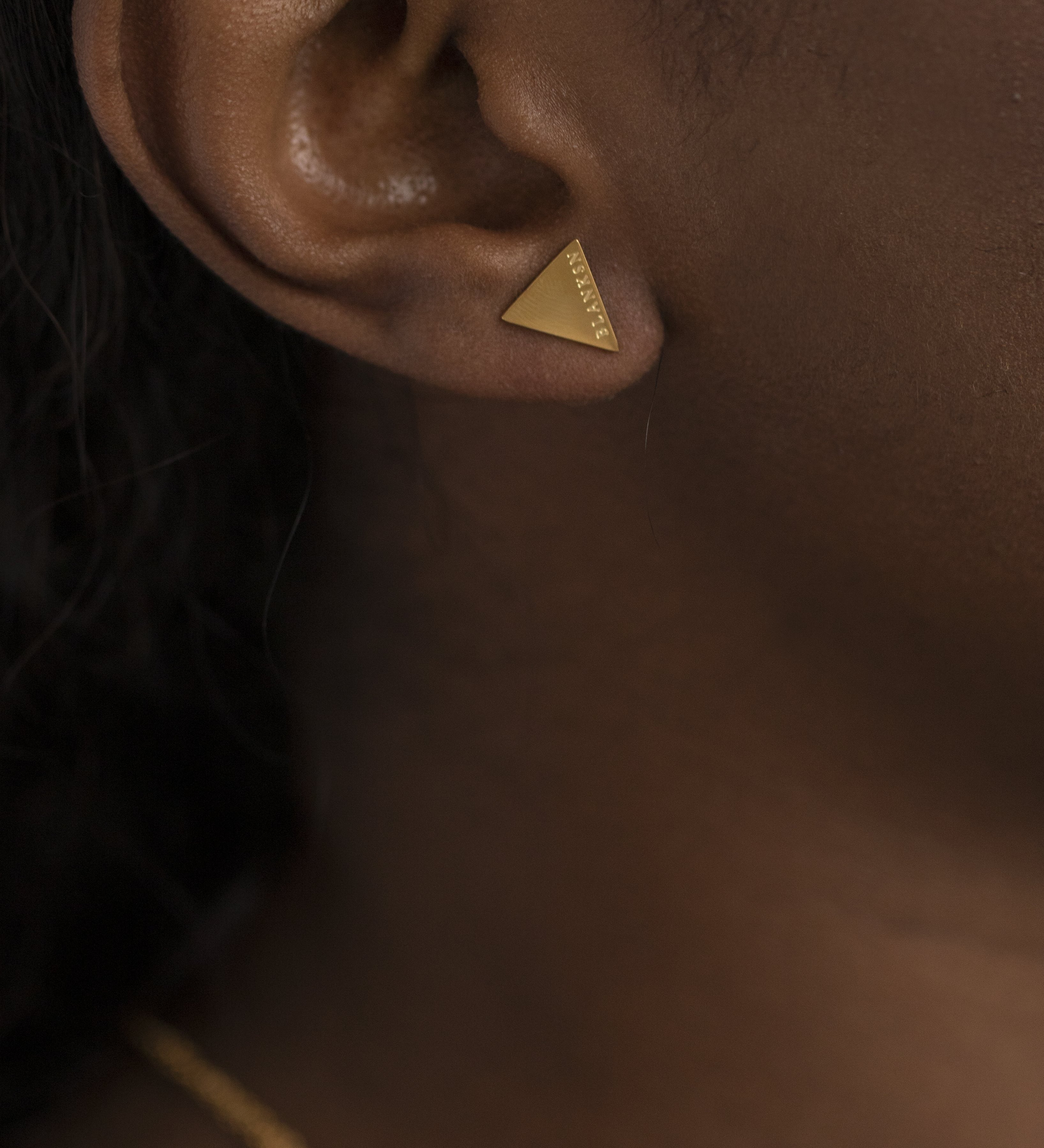 Female Energy Studs Gold | Inspirational Jewellery